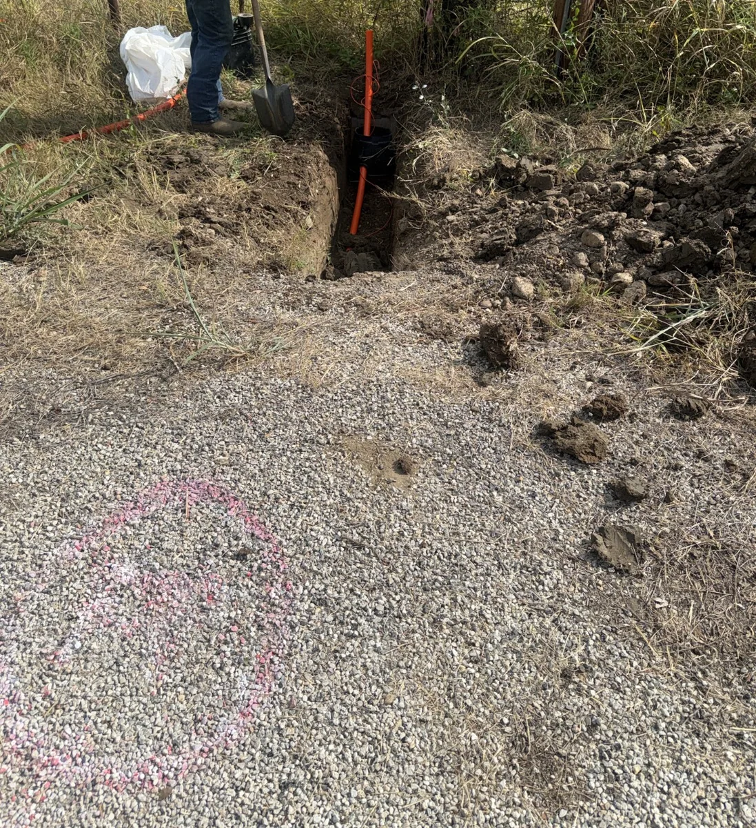 Underground utility excavation and site work